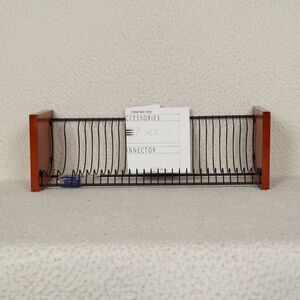 Atlantic 30 CD Stack Rack Model 1322 Black Wire Shelves Wood End Panels VTG